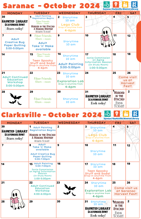 october calendar